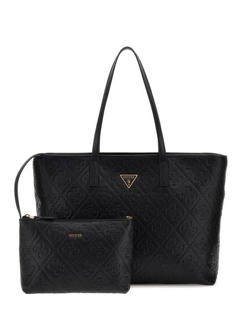 GUESS POWER PLAY Borsa shopping a spalla black logo - Borse Donna