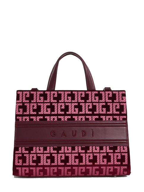 GAUDÌ ADA VELVET Borsa a mano con tracolla burgundy - Borse Donna