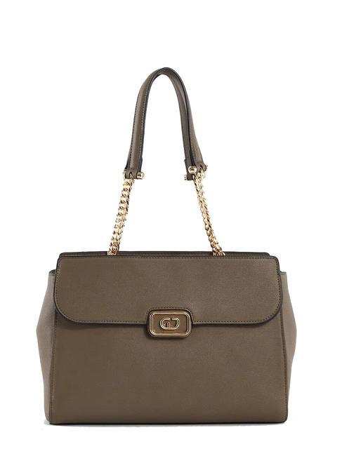 GAUDÌ CLAIRE Borsa a spalla manici catena taupe - Borse Donna