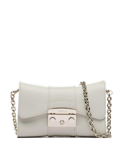 FURLA METROPOLIS Borsa mini a tracolla in pelle marshmallow - Borse Donna