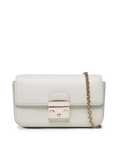 FURLA METROPOLIS Borsa a tracolla mini in pelle marshmallow - Borse Donna