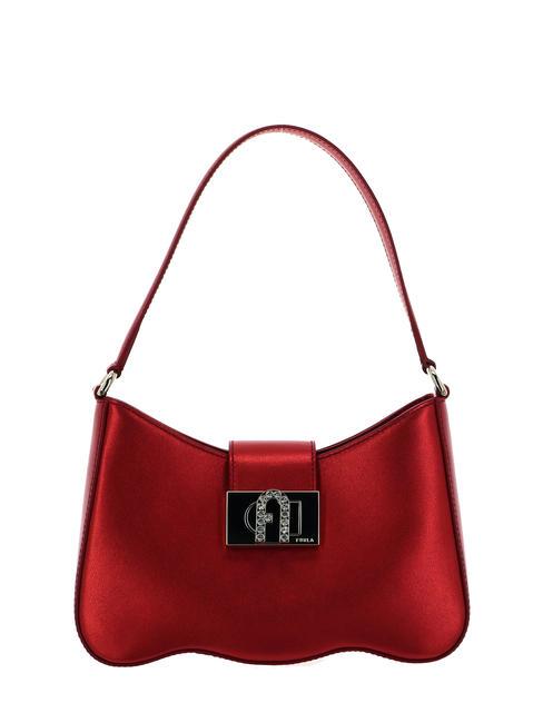 FURLA 1927 Borsa piccola in pelle metallizzata rosso veneziano - Borse Donna