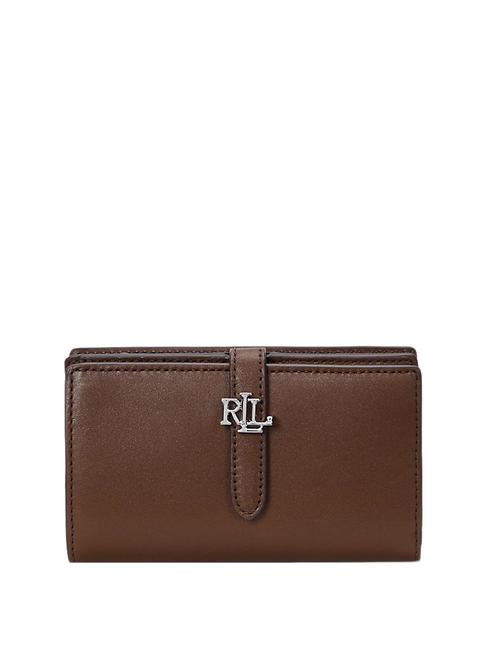 RALPH LAUREN CONTINENTAL Portafoglio in pelle dark mahogany - Portafogli Donna