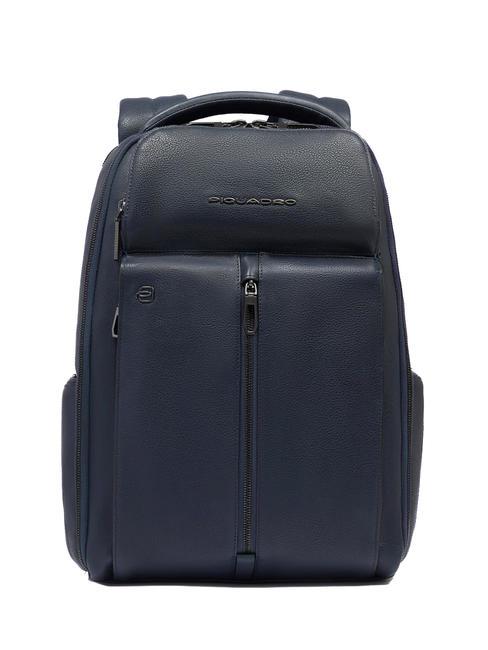 PIQUADRO HEDLEY Zaino porta PC 14" in pelle blu - Zaini da lavoro porta PC