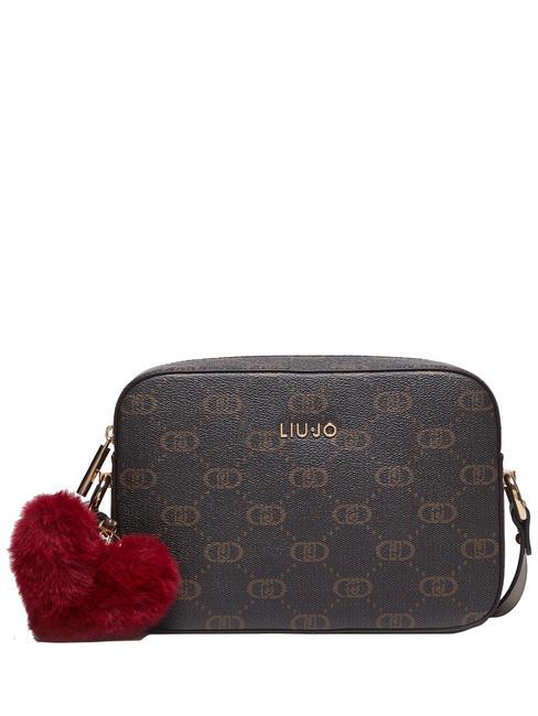 LIUJO MANHATTAN Logo Borsa a tracolla mocha - Borse Donna