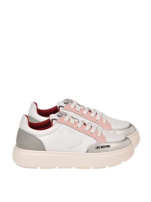 LOVE MOSCHINO BOLD 40 MIX Sneakers bia/arg/cip/gri - Scarpe Donna