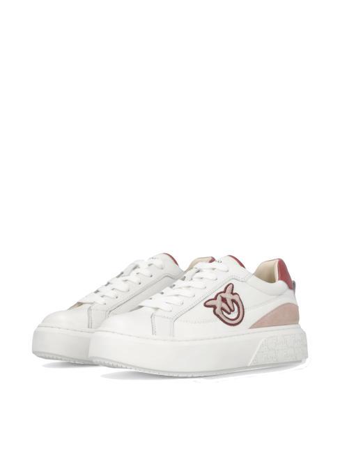 PINKO YOKO Sneakers platform white/bordeaux - Scarpe Donna