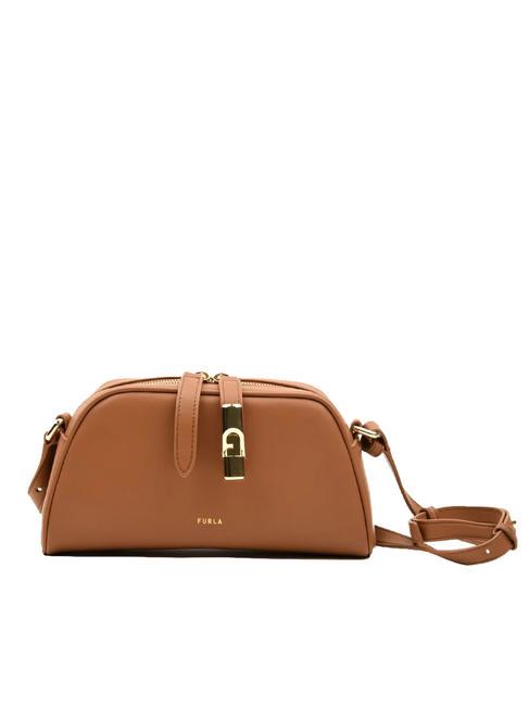 FURLA GOCCIA Borsa piccola in pelle a tracolla brandy - Borse Donna