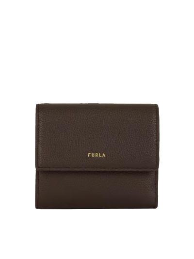 FURLA GOCCIA Portafoglio bifold medio in pelle cioccolato - Portafogli Donna