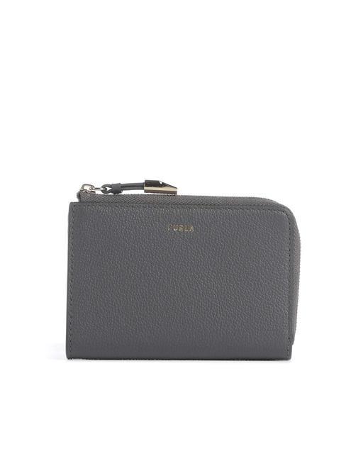 FURLA GOCCIA Portacarte in pelle con zip soil - Portafogli Donna