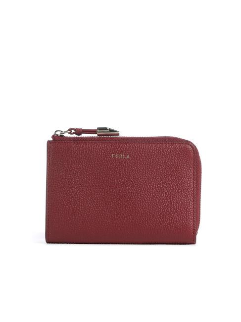 FURLA GOCCIA Portacarte in pelle con zip CILIEGIA d - Portafogli Donna