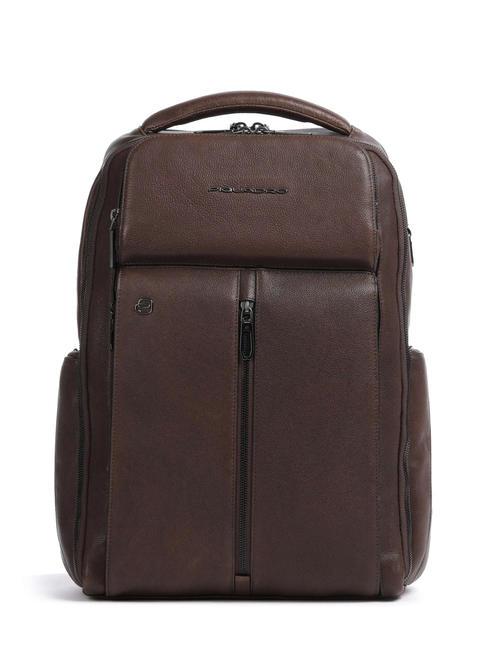 PIQUADRO HEDLEY Zaino in pelle porta pc 15.6" MORO - Zaini da lavoro porta PC