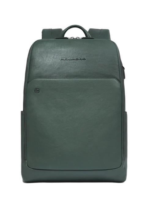 PIQUADRO BLACK SQUARE Zaino in pelle porta pc 14" verde/verde - Zaini da lavoro porta PC