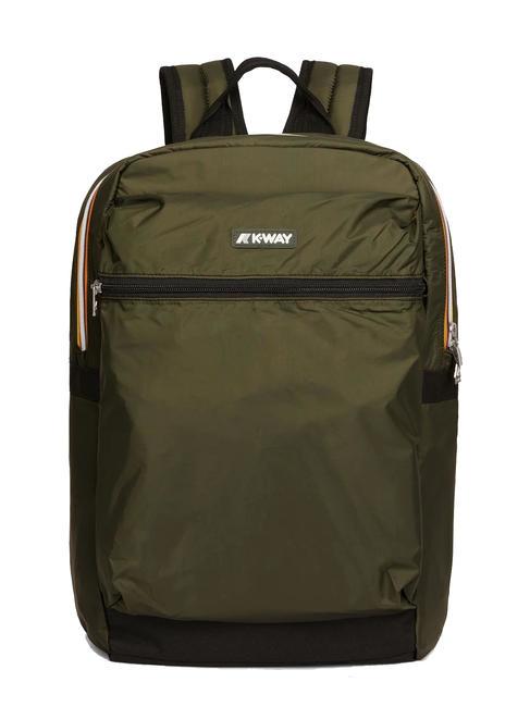 KWAY LAON Zaino in nylon green blackish - Zaini Scuola & Tempo Libero