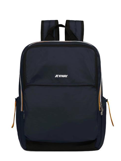 KWAY GIZY Zaino in nylon porta pc 15" blue depth - Zaini da lavoro porta PC