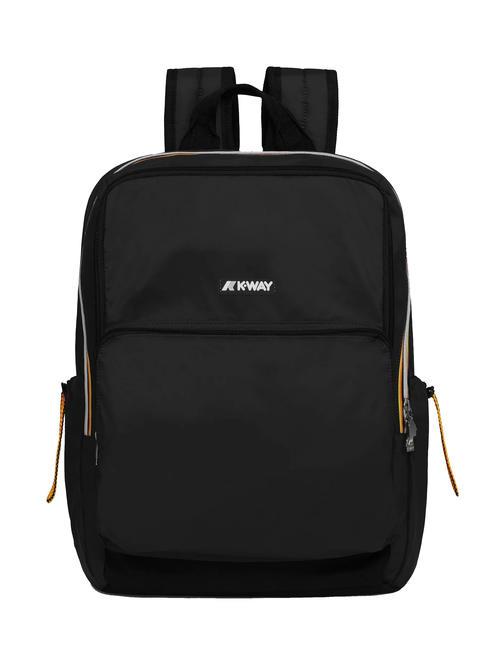 KWAY GIZY Zaino in nylon porta pc 15" black pure - Zaini da lavoro porta PC