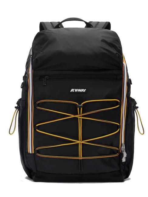 KWAY MONTE LIMAR Zaino outdoor porta pc 15.6" black pure - Zaini da lavoro porta PC