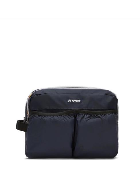 KWAY ALBAS Beauty case doppia zip con tasche blue depth - Beauty Case