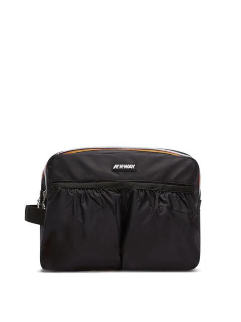 KWAY ALBAS Beauty case doppia zip con tasche black pure - Beauty Case