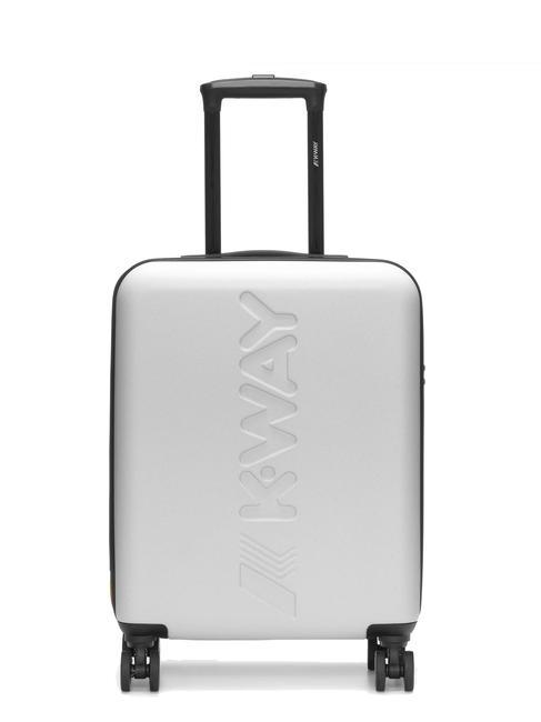 KWAY MAXILOGO Trolley bagaglio a mano white/blue md cobalt - Bagagli a mano