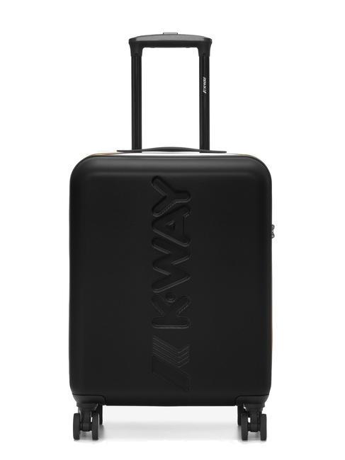 KWAY MAXILOGO Trolley bagaglio a mano black pure/blue md cobalt - Bagagli a mano