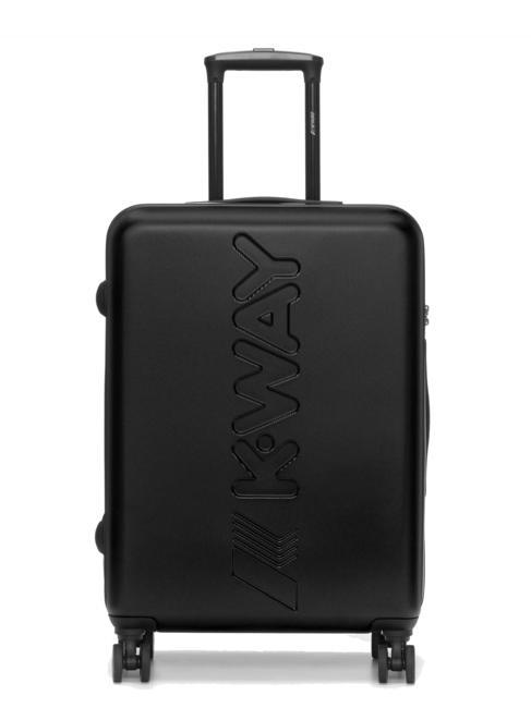 KWAY MAXILOGO Trolley misura media black pure/blue md cobalt - Trolley Rigidi