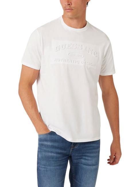 GUESS CLUB LOGO T-shirt con logo in rilievo purwhite - T-shirt Uomo