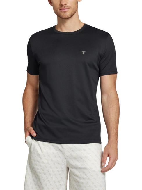 GUESS TECH T-shirt stretch regular fit jetbla - T-shirt Uomo