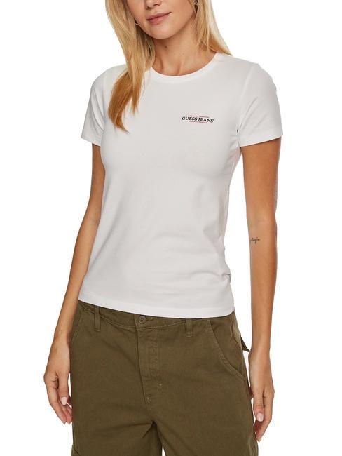 GUESS JEANS SLIM AMERICA T-shirt vestibilità slim purwhite - T-shirt e Top Donna