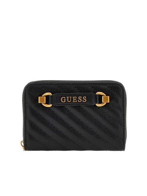 GUESS SELA Portafoglio medio zip around NERO - Portafogli Donna