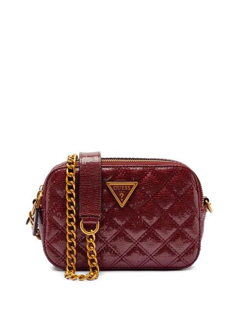 GUESS GIULLY Borsa camera case st lucertola burgundy - Borse Donna