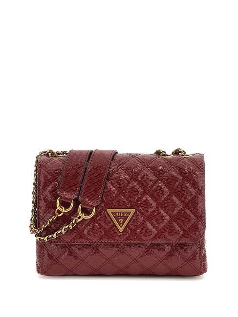 GUESS GIULLY 2 Borsa convertible st lucertola burgundy - Borse Donna