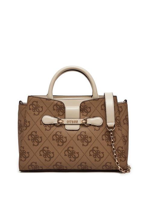 GUESS NOLANA Borsa a mano con tracolla latte logo/bone - Borse Donna