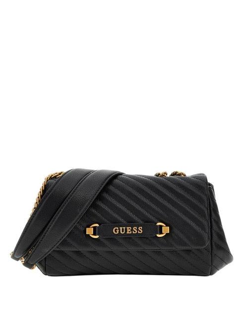 GUESS SELA Borsa convertible trapuntata NERO - Borse Donna