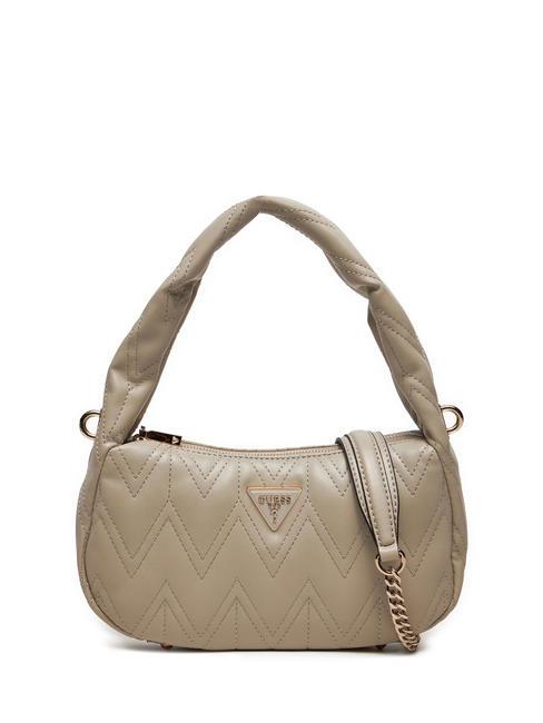 GUESS EDA Borsa piccola a spalla Taupe - Borse Donna