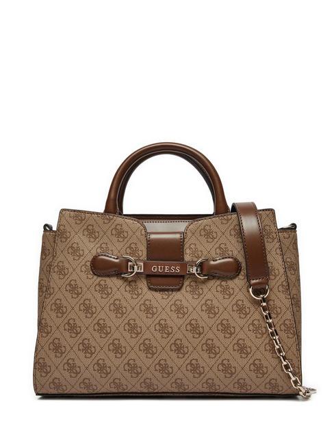 GUESS NOLANA Borsa a mano con tracolla latte logo/brown - Borse Donna