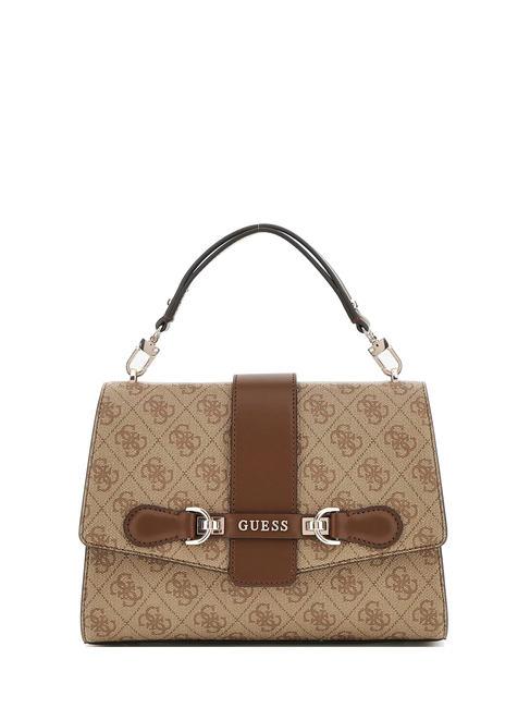 GUESS NOLANA Borsa cartelletta con tracolla latte logo/brown - Borse Donna