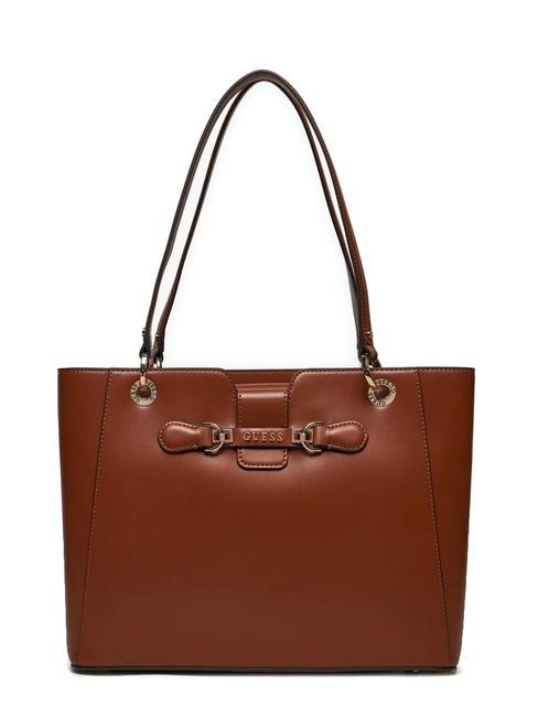 GUESS NOLANA Borsa shopper a spalla COGNAC - Borse Donna