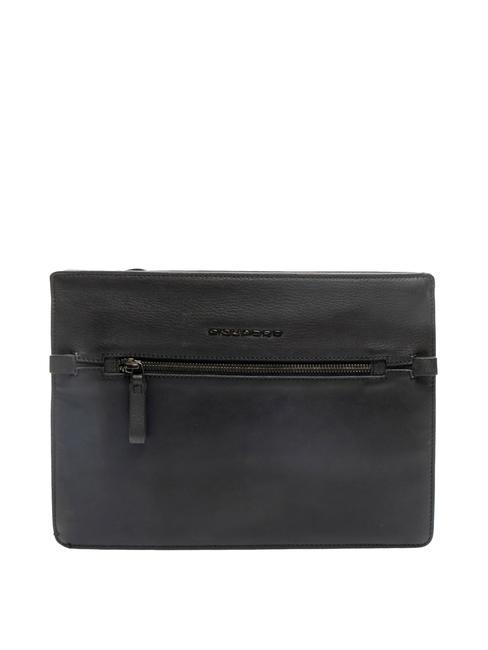 PIQUADRO LINE Pochette portadocumenti in pelle Nero - Porta tablet & Organizer