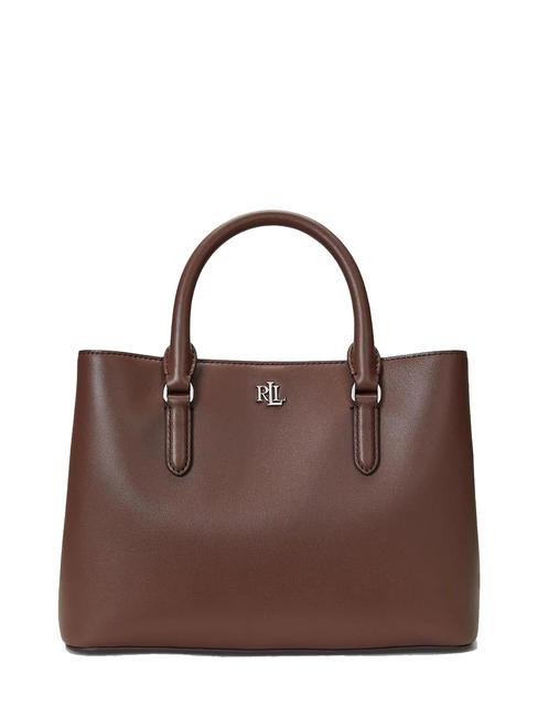 RALPH LAUREN MARCY Borsa a mano, con tracolla, in pelle dark mahogany - Borse Donna