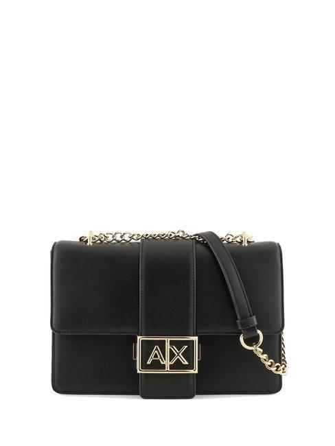 ARMANI EXCHANGE A|X BUCKLE Borsa media a tracolla Nero - Borse Donna