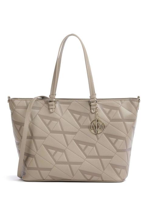 ARMANI EXCHANGE LOGO EMBOSSED Borsa shopper a spalla pisco/dark pisco - Borse Donna