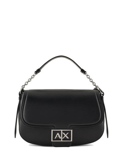 ARMANI EXCHANGE A|X BUCKLE Borsa saddle a tracolla Nero - Borse Donna