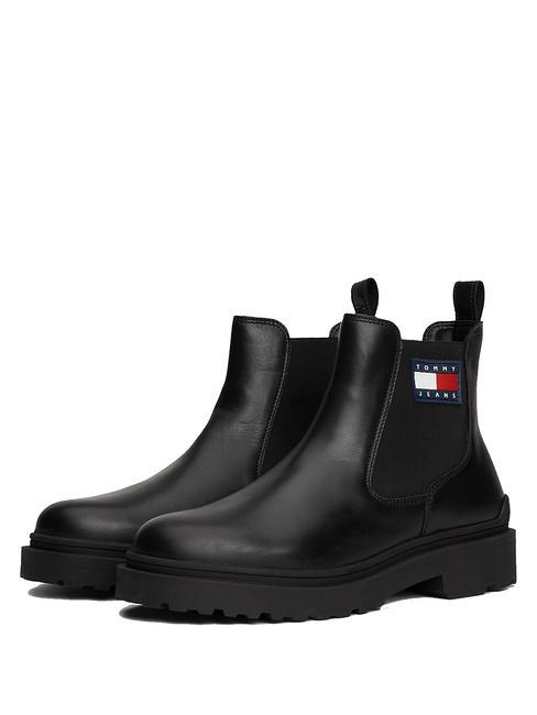 TOMMY HILFIGER TOMMY JEANS CHELSEA LEATHER  Stivaletti in pelle NERO - Scarpe Uomo