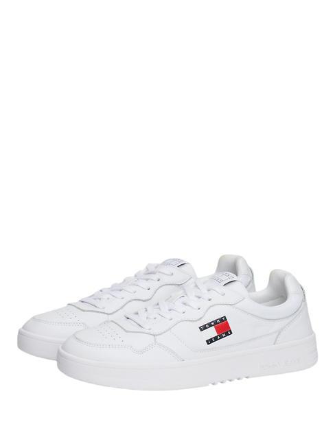 TOMMY HILFIGER TOMMY JEANS Cupsole Sneakers in pelle white - Scarpe Uomo