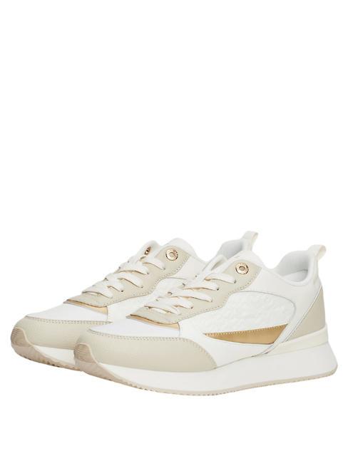 TOMMY HILFIGER MONOGRAM RUNNER Sneakers ivory/ghost grey/black - Scarpe Donna