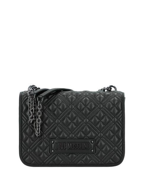 LOVE MOSCHINO QUILTED Borsa trapuntata convertible Nero - Borse Donna