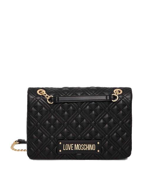 LOVE MOSCHINO QUILTED Borsa a spalla manici catena Nero - Borse Donna