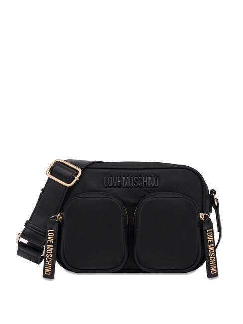 LOVE MOSCHINO EASY GO Borsa a tracolla in nylon Nero - Borse Donna