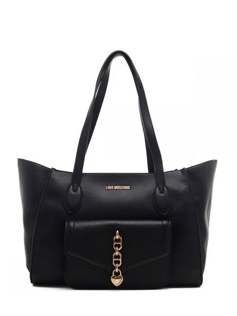 LOVE MOSCHINO HEART Borsa shopper a spalla Nero - Borse Donna